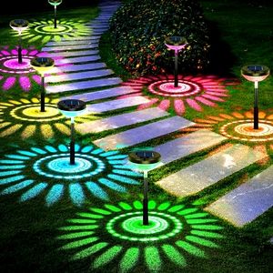 Solar color changing outdoor waterproof lights